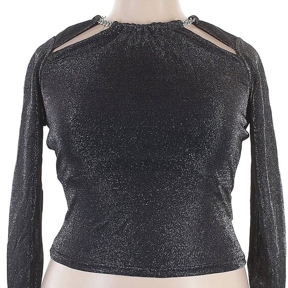 KILLSTAR Metals Reflection metallic silver stretch top - Picture 5 of 9